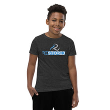 Load image into Gallery viewer, Restored Logo Short-Sleeve Youth T-Shirt - Black/Navy/Red/Dark Gray/Berry