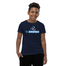 Load image into Gallery viewer, Restored Logo Short-Sleeve Youth T-Shirt - Black/Navy/Red/Dark Gray/Berry